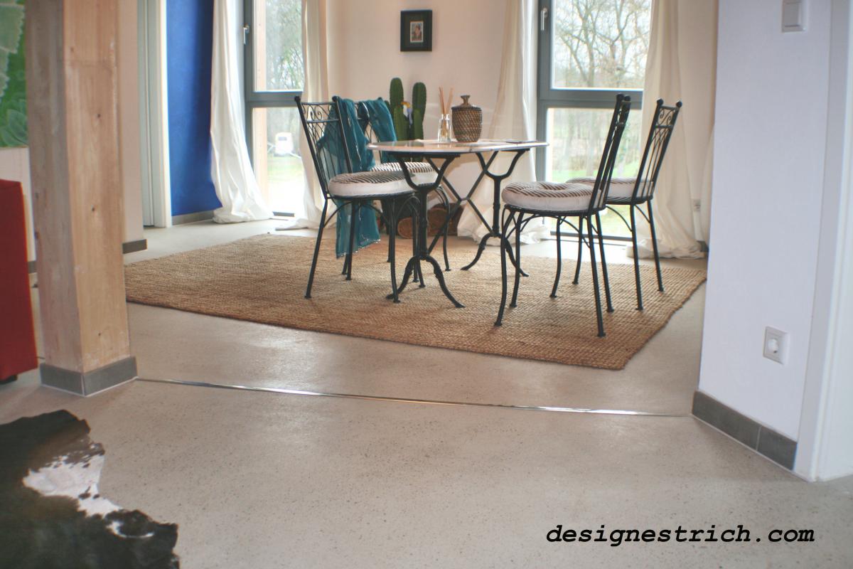 geschliffener Sichtestrich, Designestrich
